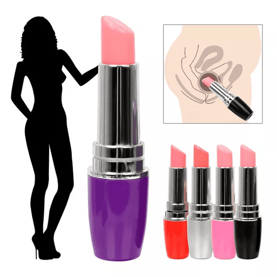 Mini vibromasseur discret en forme de rouge à lèvres – 8 vibrations et 20 modes