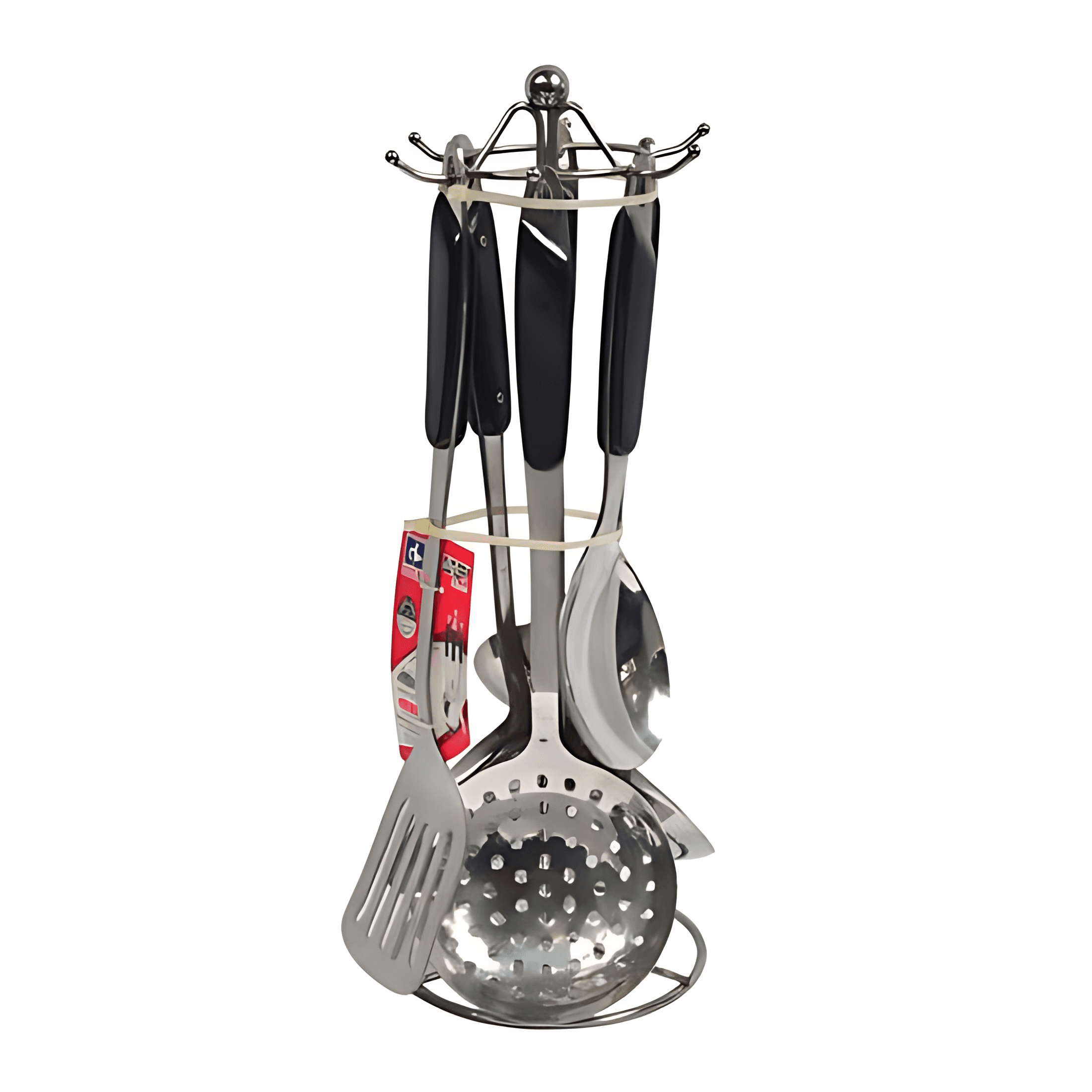 Louche De Cuisine - 6 Pièces - Noir Et Gris Argent - Vendu et livre a Douala gratuitement