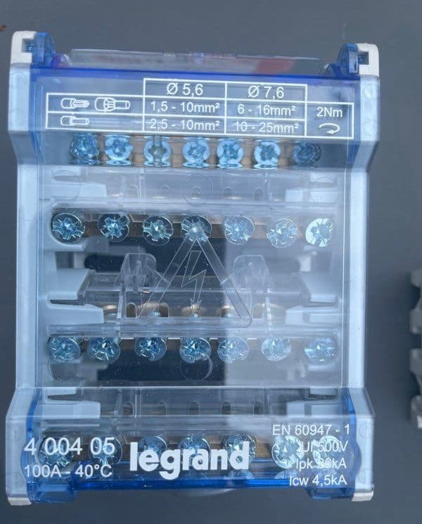 Répartiteur modulaire Legrand 4P – 100A