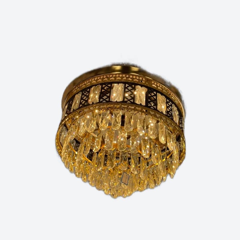 Lustre suspension rond moderne en cristal